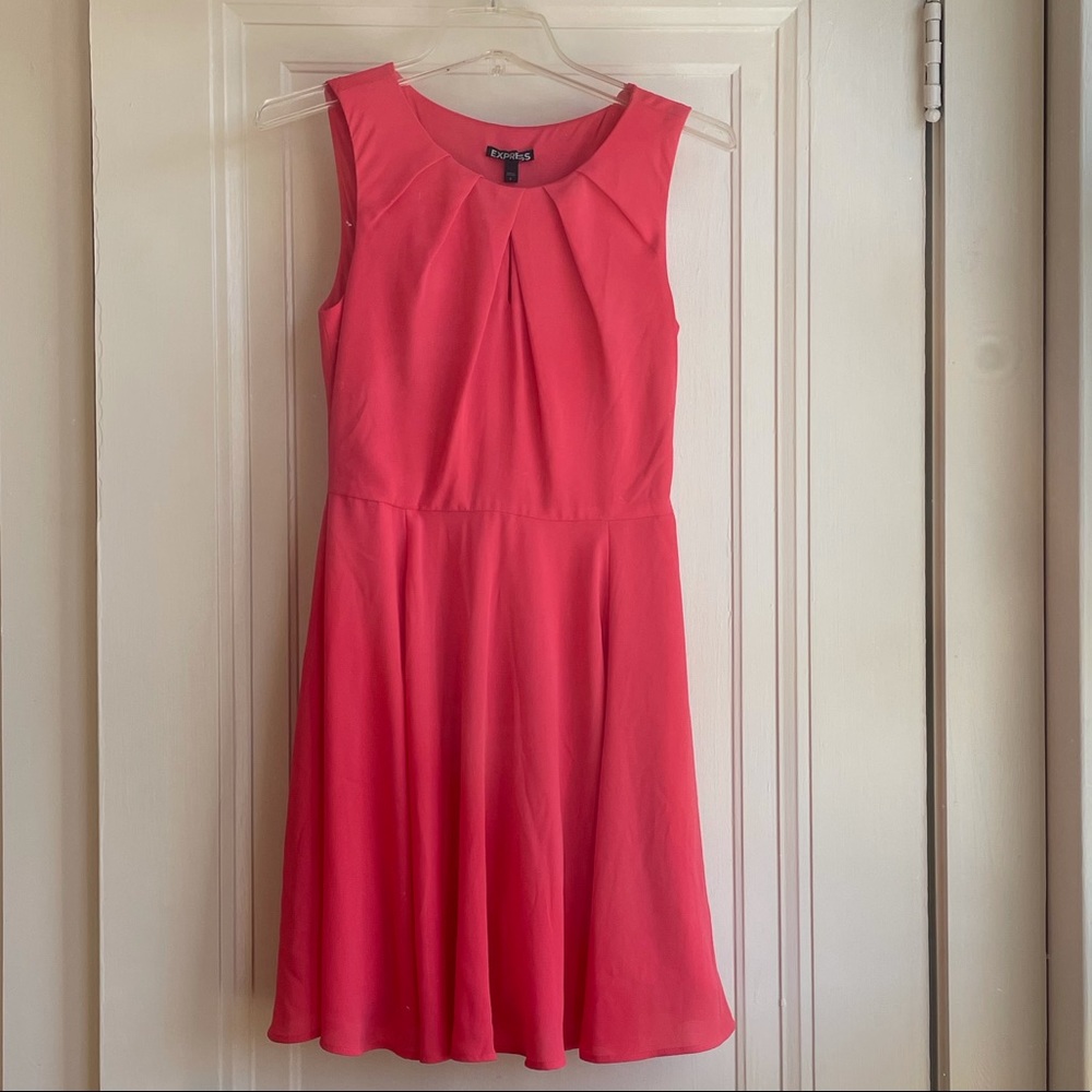 Coral Express Fit and Flare dress